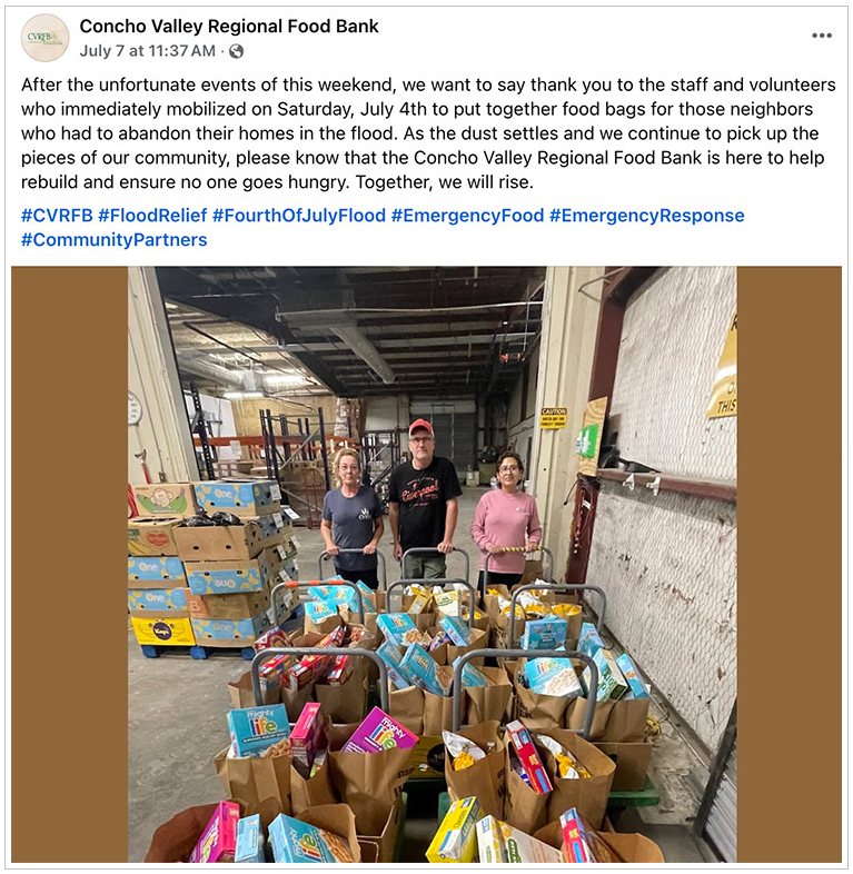 Concho Valley Regional Food Bank is supporting Central Texas flood relief efforts